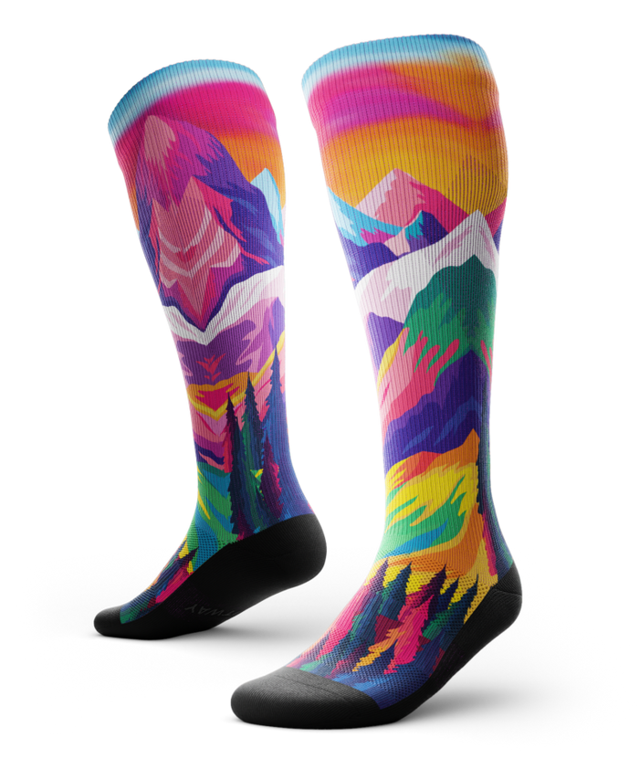 Nature Trip Athletic Knee High Compression Socks