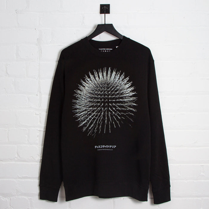 Orb 003 Disco Psychedelia Front Print - Sweatshirt - Black