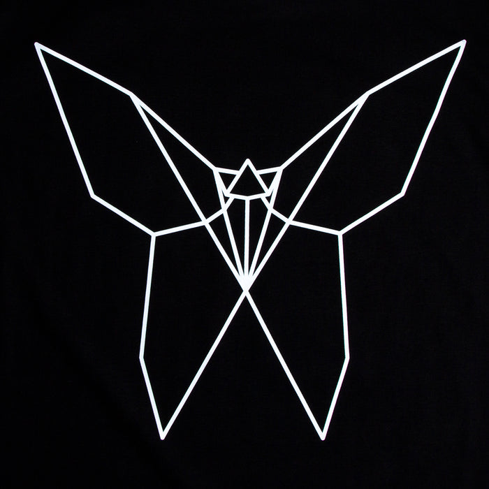 Origami Butterfly Back Print - Tshirt - Black