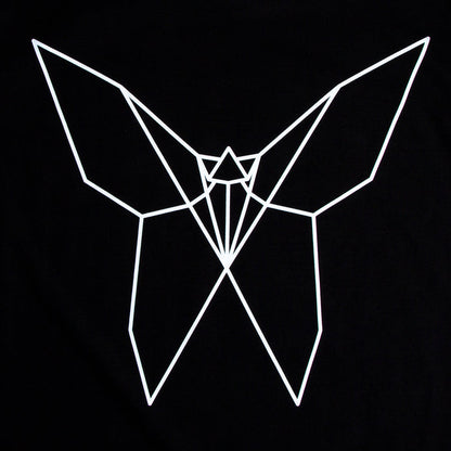 Origami Butterfly Back Print - Tshirt - Black