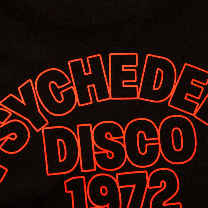 Outline 1972 Psychedelic Disco Front Print - Tshirt - Black