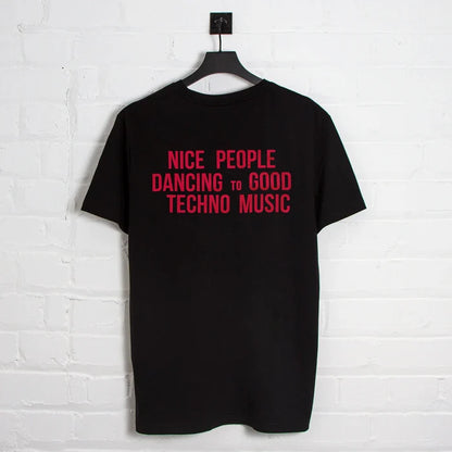 Peoples Techno Back Print - Tshirt - Black