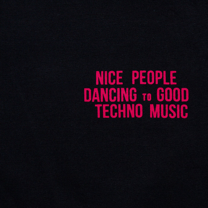 Peoples Techno Back Print - Tshirt - Black