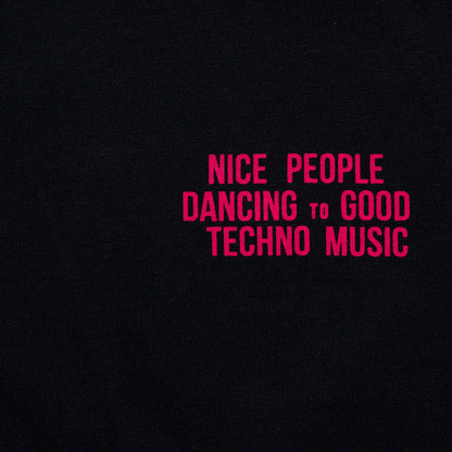 Peoples Techno Back Print - Tshirt - Black