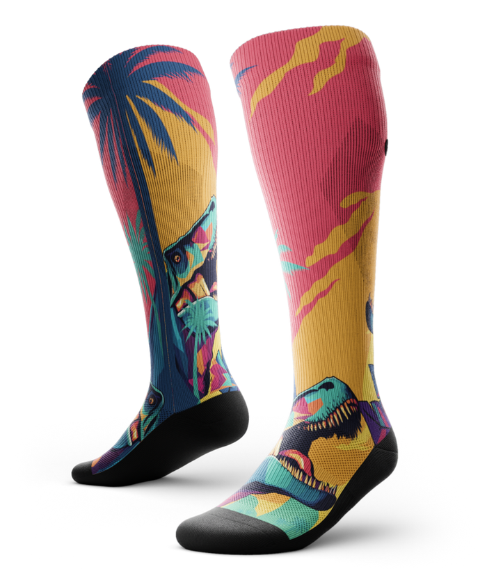 Prehistoric Athletic Knee High Compression Socks