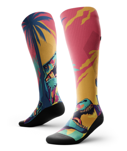 Prehistoric Athletic Knee High Compression Socks