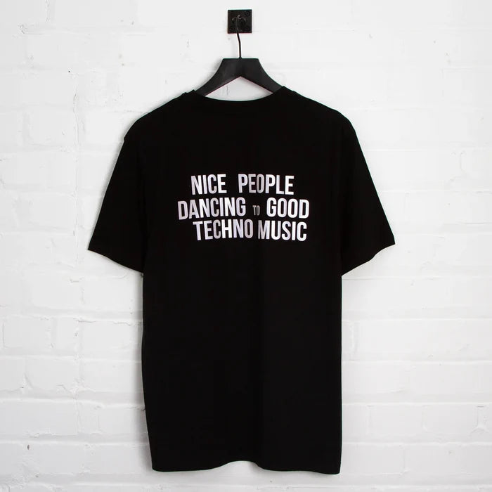 Reflective Peoples Techno Back Print - Tshirt - Black