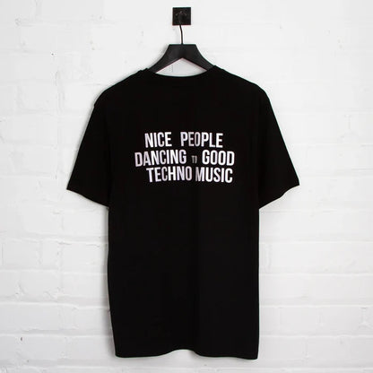 Reflective Peoples Techno Back Print - Tshirt - Black