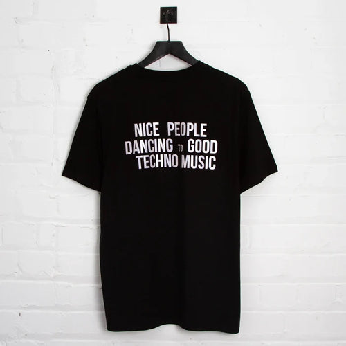 Reflective Peoples Techno Back Print - Tshirt - Black