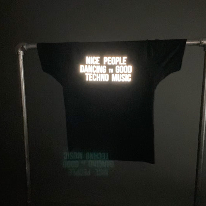 Reflective Peoples Techno Back Print - Tshirt - Black