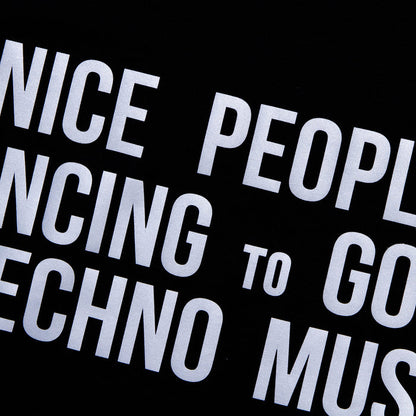 Reflective Peoples Techno Back Print - Tshirt - Black