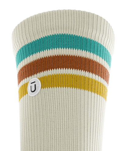 Retro Off White Athletic Crew Socks