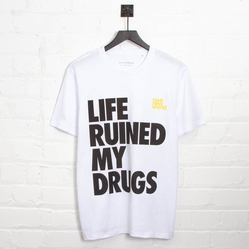 RNW Life Front Print - Tshirt - White