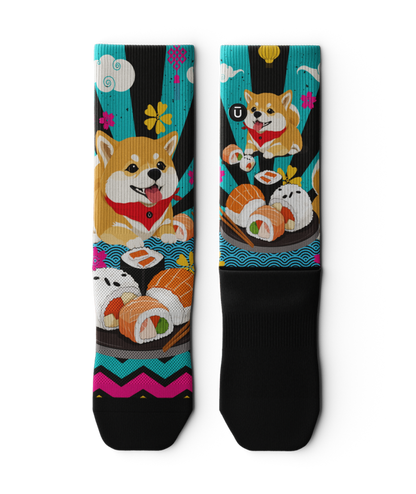 Shiba Roll Athletic Crew Socks