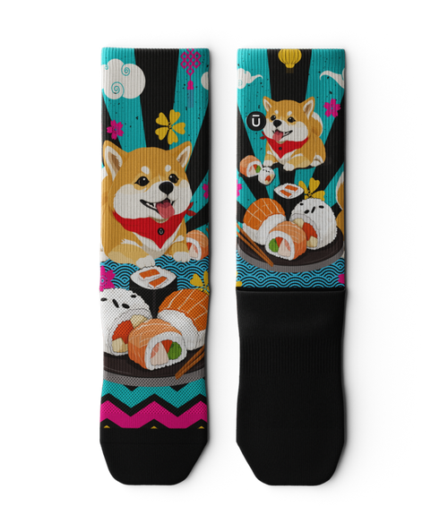 Shiba Roll Athletic Crew Socks