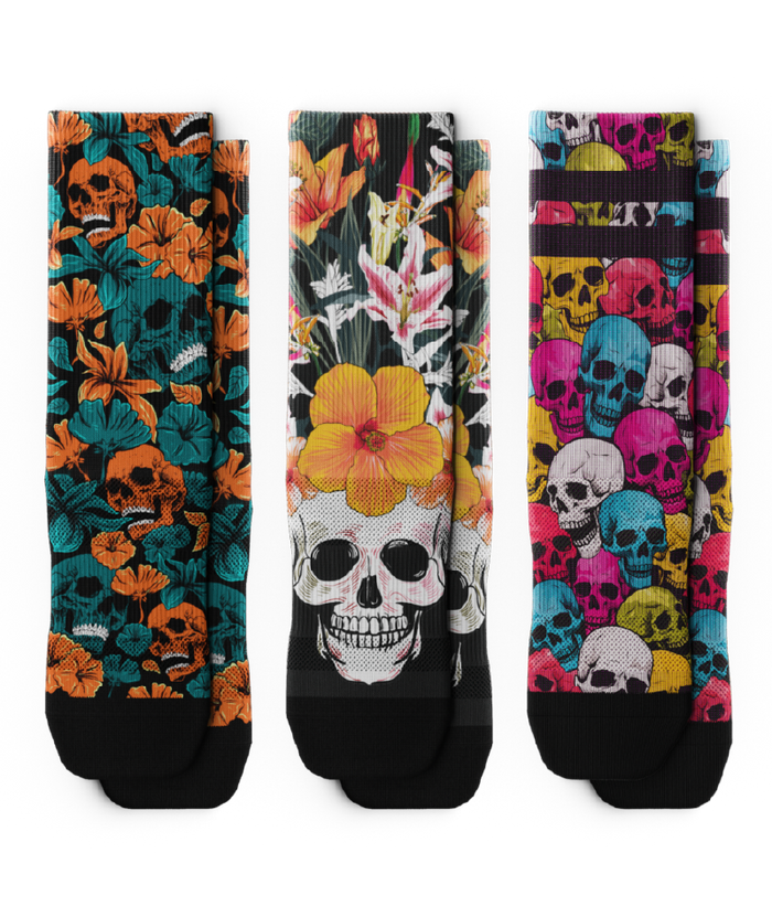 Skull Spectrum Athletic Crew Socks 3-Pack