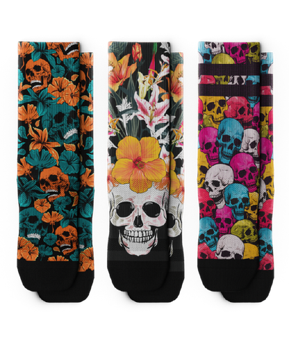 Skull Spectrum Athletic Crew Socks 3-Pack