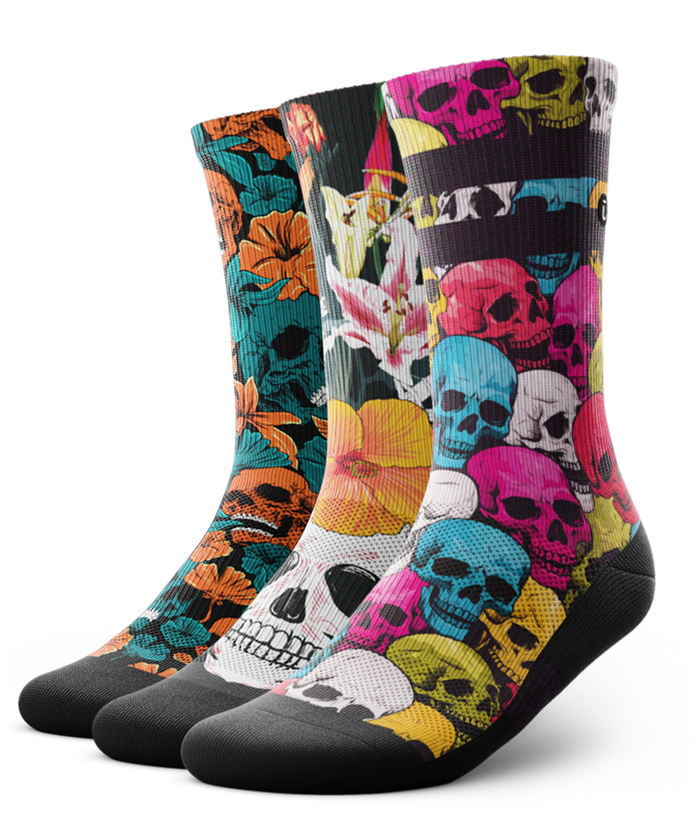 Skull Spectrum Athletic Crew Socks 3-Pack