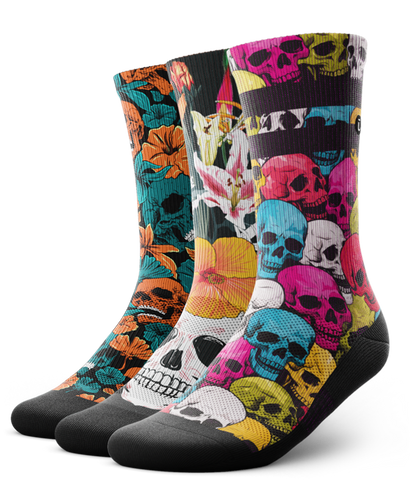 Skull Spectrum Athletic Crew Socks 3-Pack