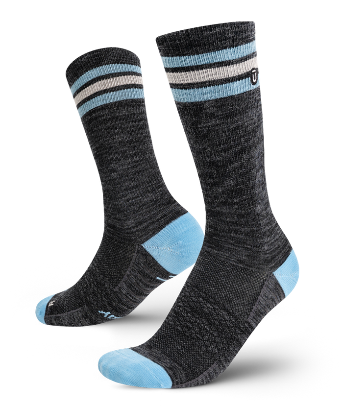 Slate Merino Wool Lite Crew Socks