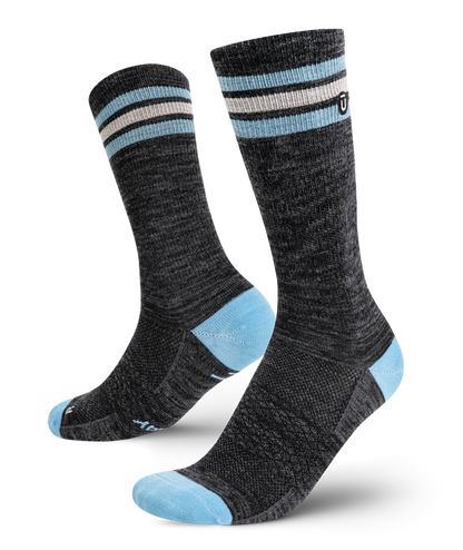 Slate Merino Wool Lite Crew Socks