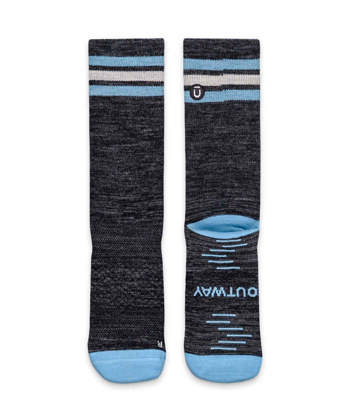 Slate Merino Wool Lite Crew Socks