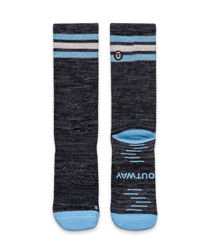 Slate Merino Wool Lite Crew Socks