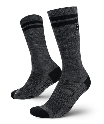 Smoke Merino Wool Lite Crew Socks