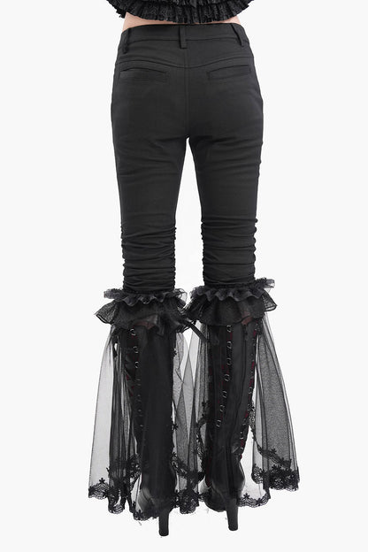 Black Mast Ruffle Flared Pants