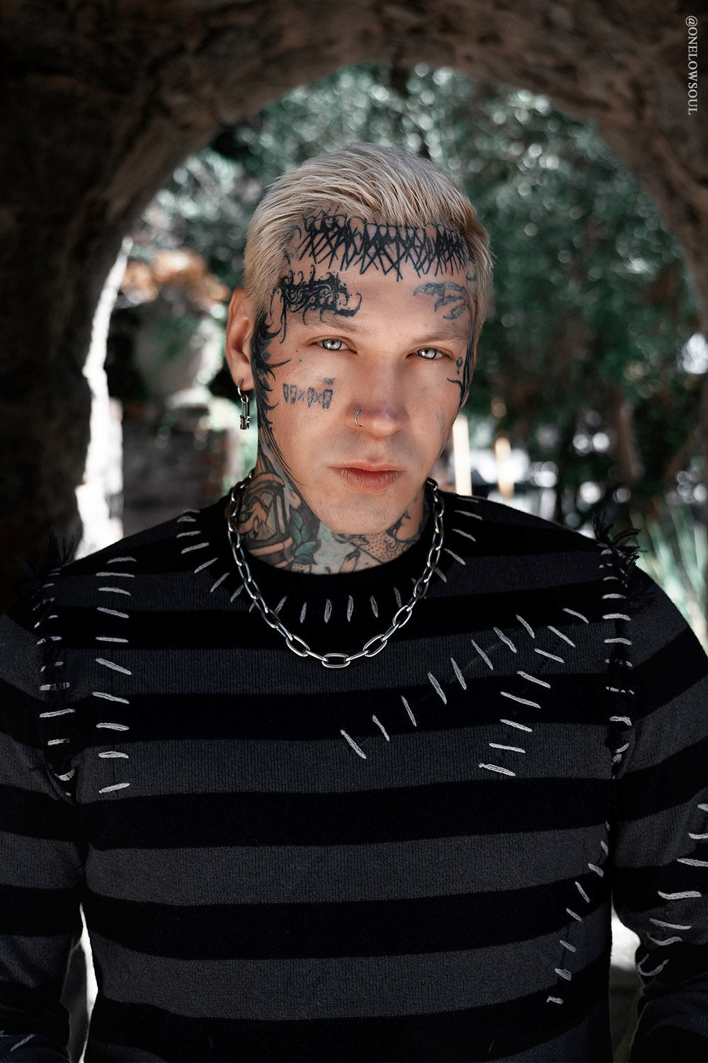 Autopsy Stitch Striped Sweater