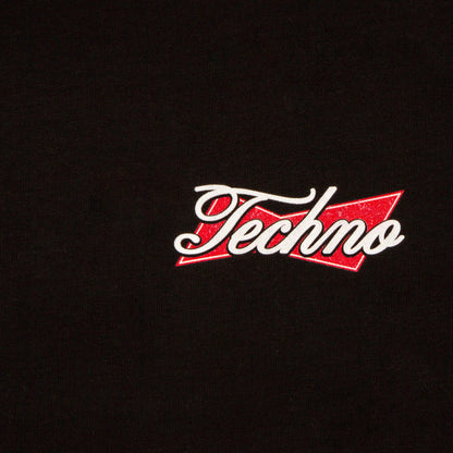 Techno Responsibly Back Print - Tshirt - Black