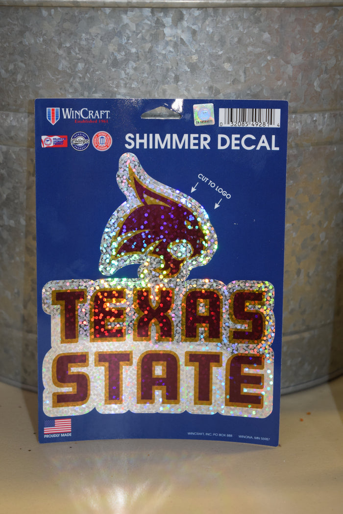 Texas State Shimmer Decal