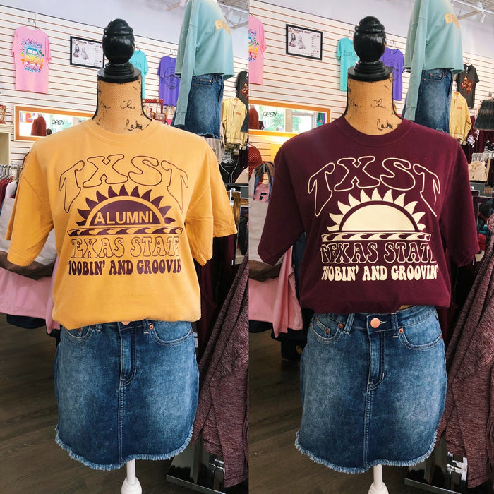 Texas State Toobin' and Groovin' T-shirt w/ Alumni Option