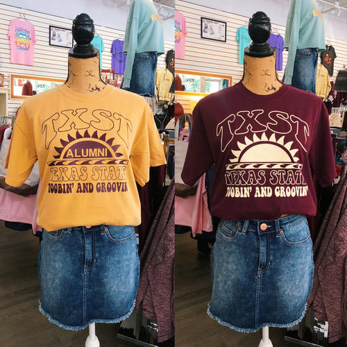 Texas State Toobin' and Groovin' T-shirt w/ Alumni Option