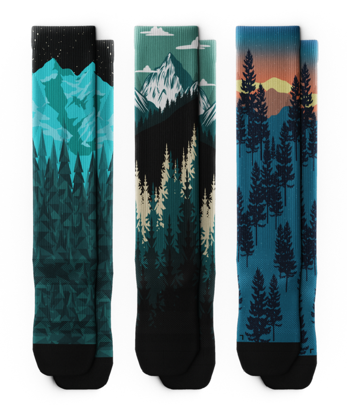 Tough Terrain Athletic Knee High Compression Socks 3-Pack