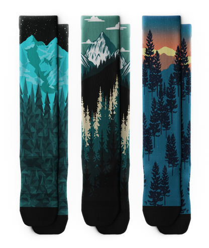 Tough Terrain Athletic Knee High Compression Socks 3-Pack