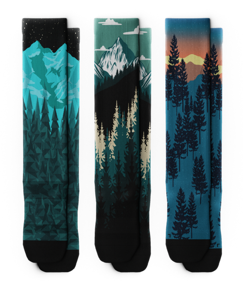 Tough Terrain Athletic Knee High Compression Socks 3-Pack
