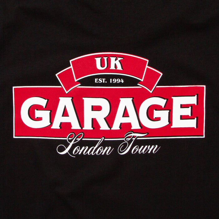 UK Garage Front Print - Tshirt - Black