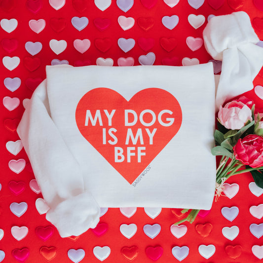 Sweatshirt - My Dog is my BFF (RED)