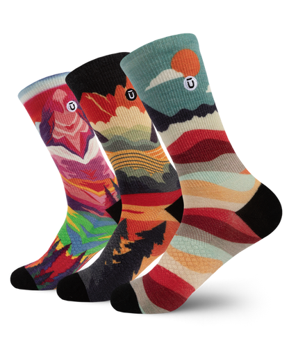 Vista Merino Wool Lite Crew Socks 3-Pack