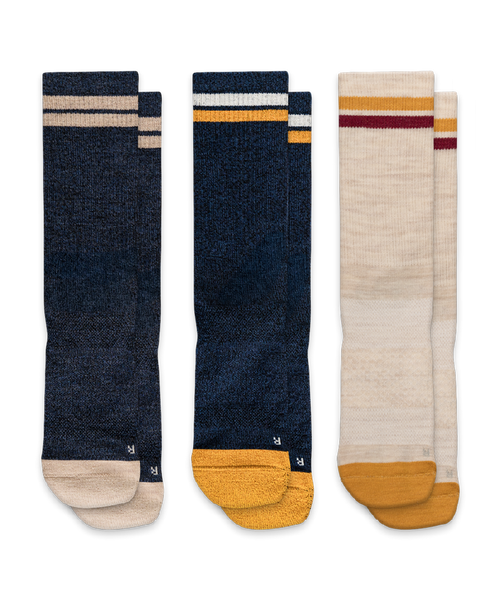 Wander Merino Wool Midweight Crew Socks 3-Pack