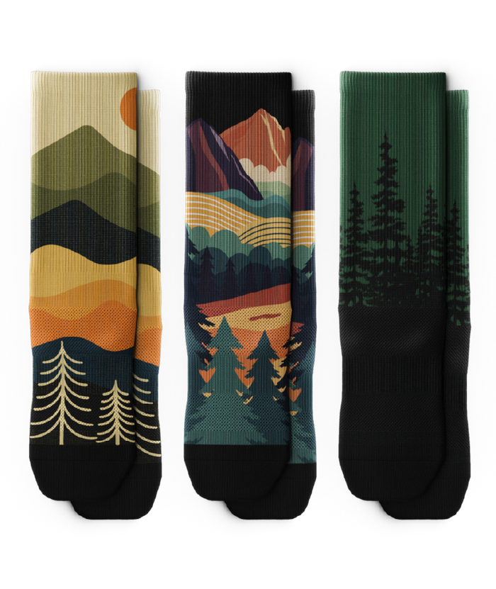 Wander Woods Athletic Crew Socks 3-Pack