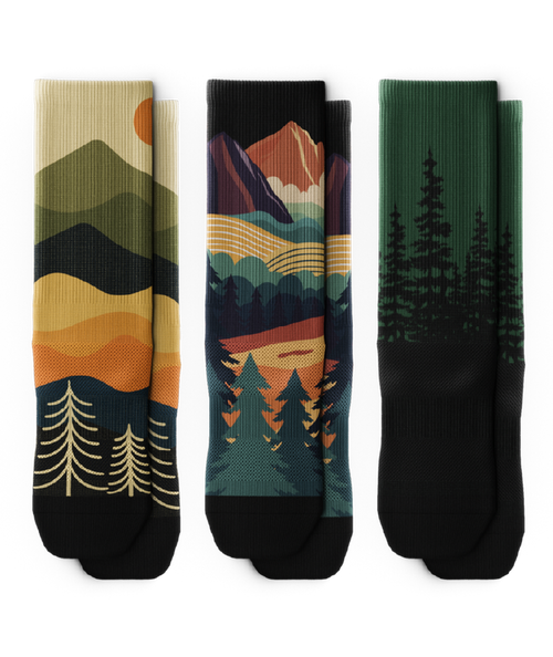 Wander Woods Athletic Crew Socks 3-Pack