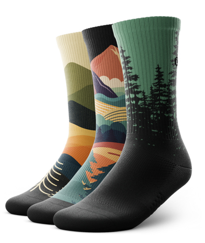 Wander Woods Athletic Crew Socks 3-Pack