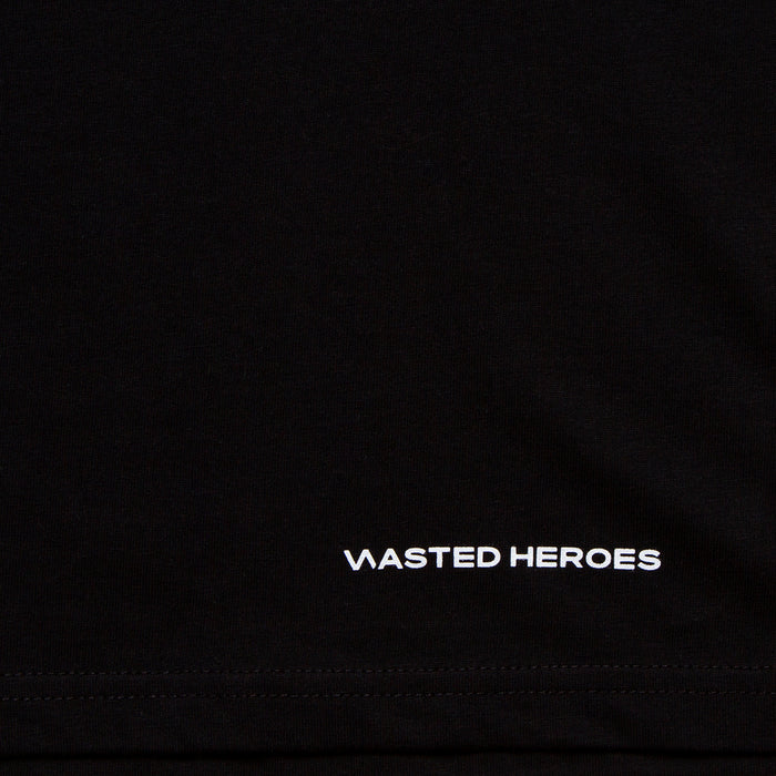 Wasted Heroes Logo - Tshirt - Black/Grey/White