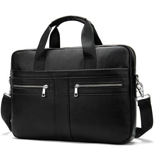 WESTAL Bag men's Genuine Leather laptop Briefcase - foxberryparkproducts