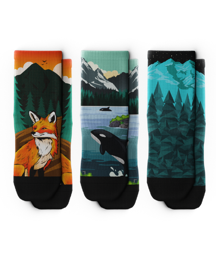 Wild Coast Athletic Quarter Socks 3-Pack