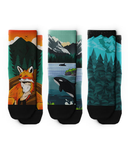 Wild Coast Athletic Quarter Socks 3-Pack