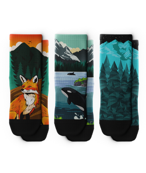 Wild Coast Athletic Quarter Socks 3-Pack
