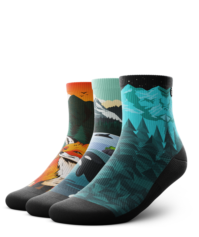 Wild Coast Athletic Quarter Socks 3-Pack